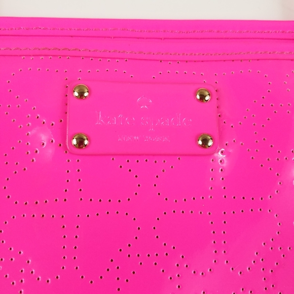Kate Spade Perforated Heart Print Leather Tote Bag - Picture 2 of 8